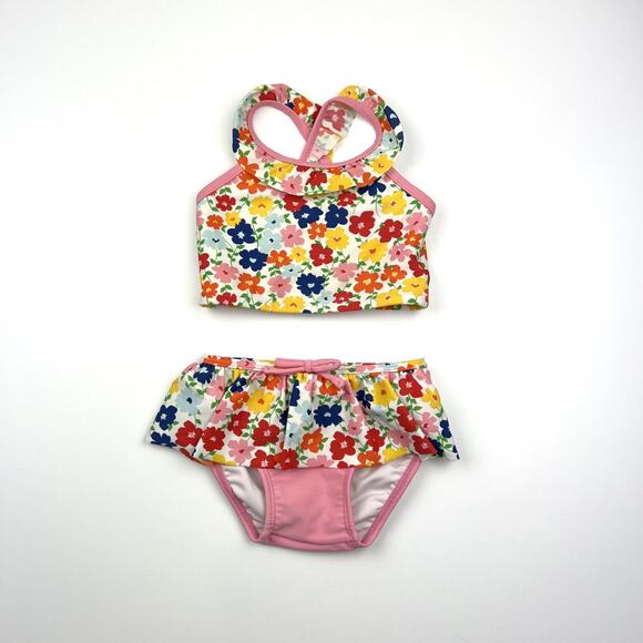 Hanna Andersson Floral Two Piece Swimsuit - Picture 2 of 8